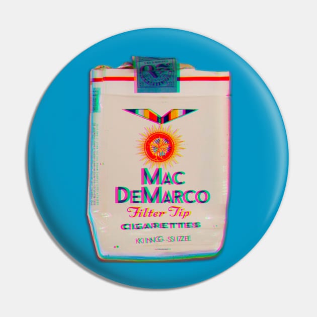 Mac DeMarco Vintage Cigarette Pack Glitched Pin by chilangopride