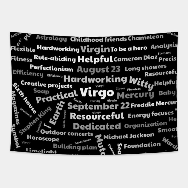 Virgo - Virgin zodiac sign Tapestry by All About Nerds