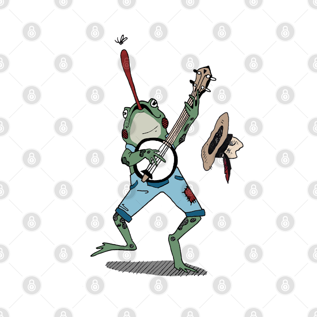 Banjo Frog - Banjo Frog - T-Shirt | TeePublic