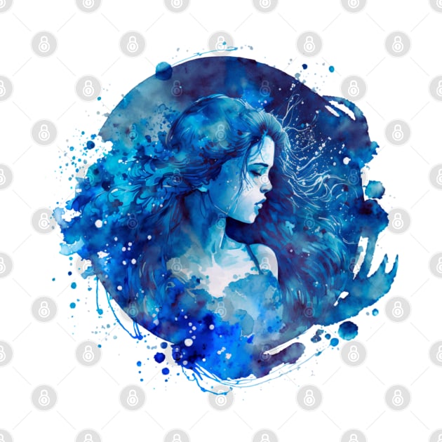 Watercolor Zodiac - Aquarius by Goddess Designs