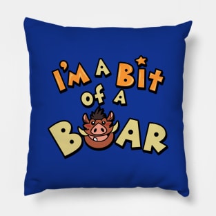 Funny Cute Kawaii Animals Boar Clever Pun Typography Meme Pillow