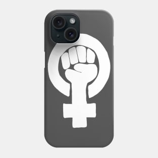 White Feminist Symbol Phone Case