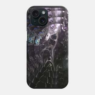 Black Fluid Acrylic Art Space Phone Case