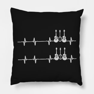 Music Pulse Heartbeat Notes Pillow