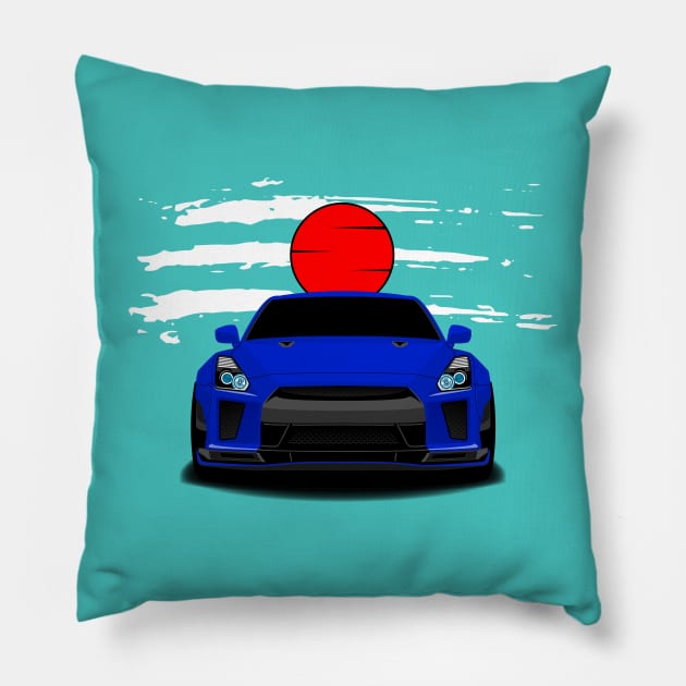 JDM R35 flag japan nissan GTR Pillow by Car_Designer