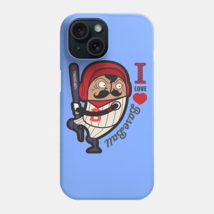 Baseball t-shirt graphics, Old pople player Phone Case