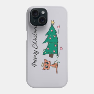 Christmas Cat Mischief - The Fallen Tree Phone Case