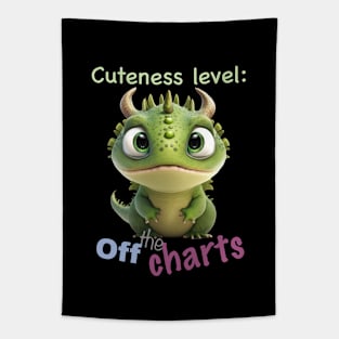 Little Dragon Cuteness Level Cute Adorable Funny Quote Tapestry