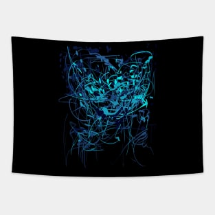 abstract- deep bue Tapestry