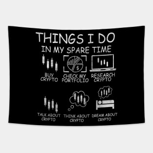 Things I Do In My Spare Time Retro Tapestry