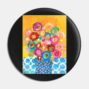 Summer Florals in vase Pin