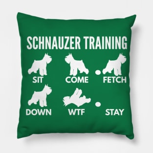 Schnauzer Training Schnauzer Dog Tricks Pillow