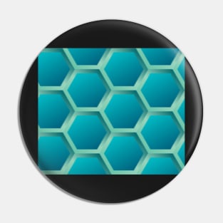 Blue Honeycomb Bubblewrap Pattern Pin