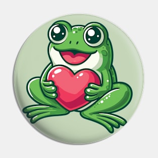 Frog with Love Pin