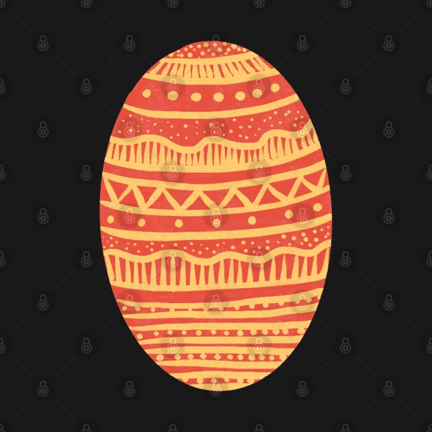 The red and yellow decorated easter egg, version 4 by iulistration