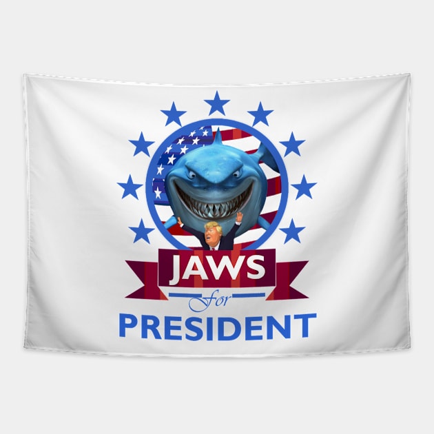 Jaws for President Tapestry by DWFinn