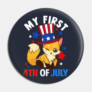 My First 4th of July Independence Day Pin