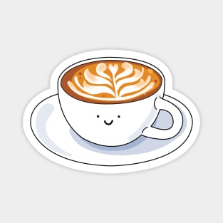 Cute Cappuccino Coffee Cup Magnet