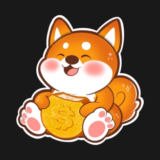 Kawaii Dog with Cookie Coin T-Shirt