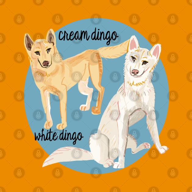 White and cream dingoes by belettelepink