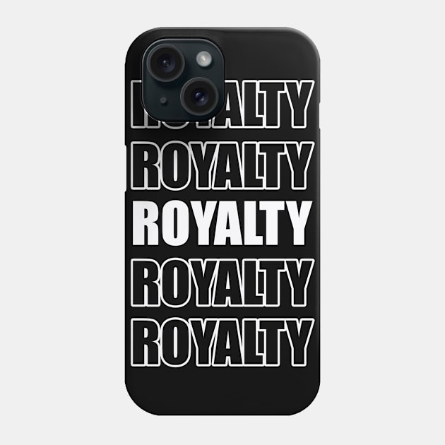 Repeated royalty text design Phone Case by Samuelproductions19