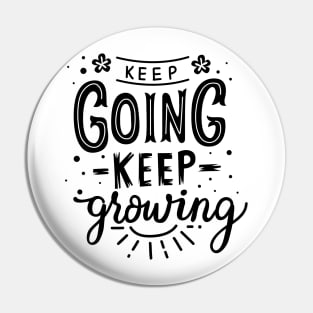 Keep Going black Pin