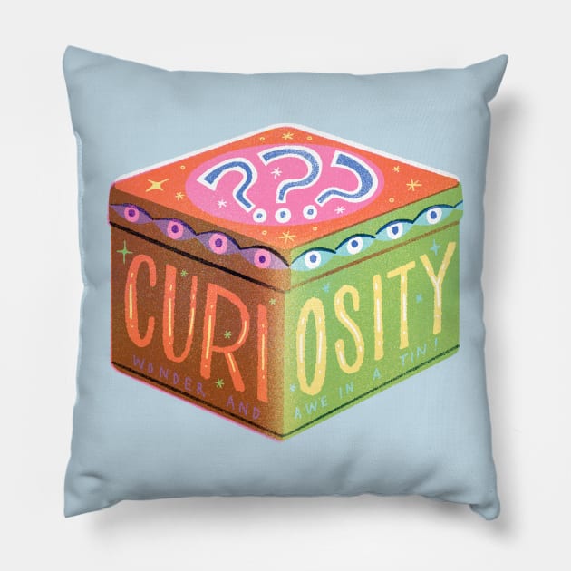 Self Care Spring Curiosity Vintage Tin Can Pillow by Rebelform