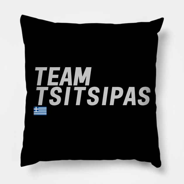 Team Stefanos Tsitsipas Pillow by mapreduce