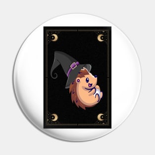 witchy hedgehog halloween Pin