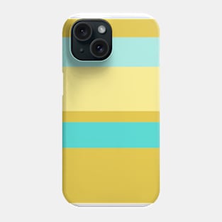 An amazing jam of Meat Brown, Aqua Marine, Pale Turquoise and Flavescent stripes. Phone Case