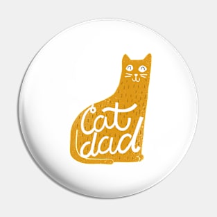 Cat Dad in Mustard Pin