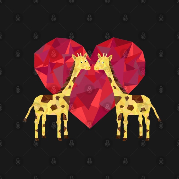 Giraffes in Love by Geometrico22