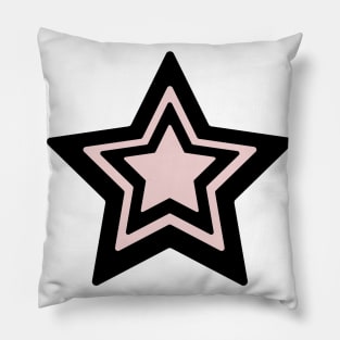 pink black star design Pillow