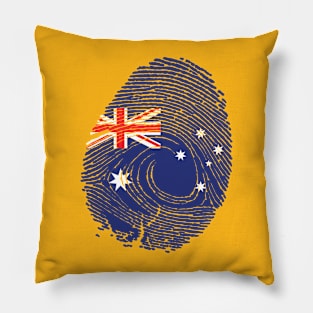 Flag of australia in fingerprint Pillow