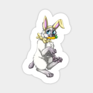 Bobtail BunnyCat: Lilac Point (Yellow) Magnet