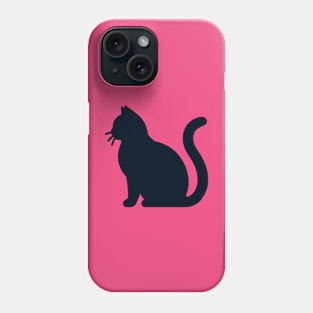 Contemplative Feline Silhouette Phone Case