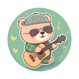 Cool Bear Playing Guitar T-Shirt