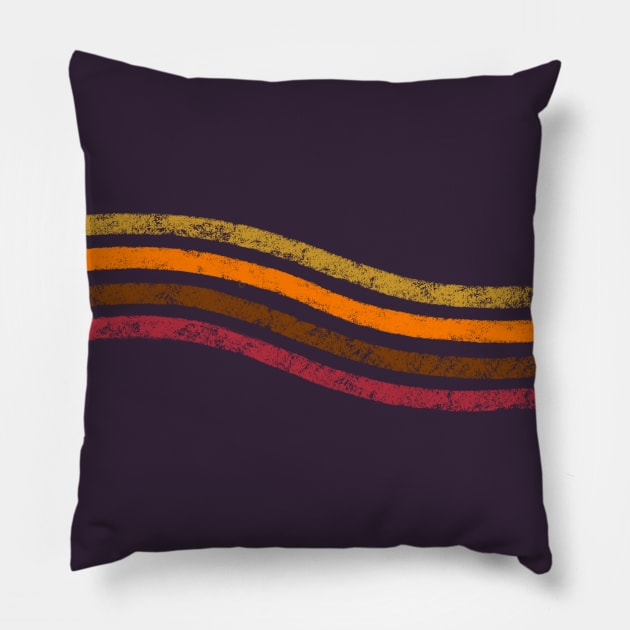 70s retro stripes Pillow by Vanphirst