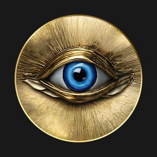 Mati Evil Eye Golden Blue T-Shirt