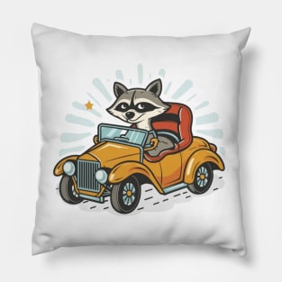 charismatic raccoon-80s-retro-memes-cats-possum-animals Pillow