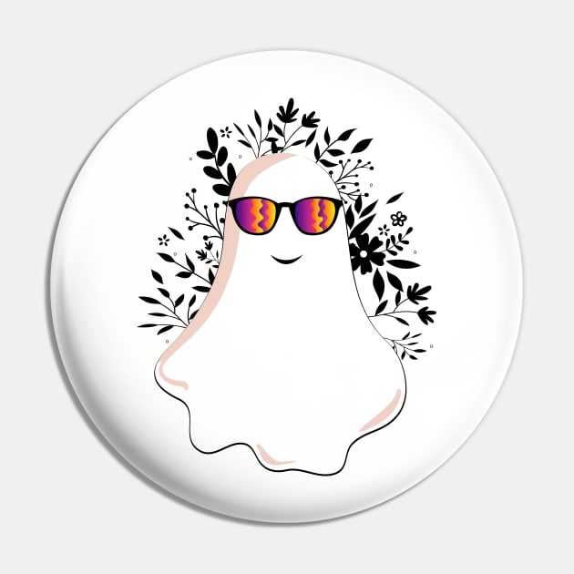 Ghost with flowers floral soul halloween :cool ghost summer Pin by mezy