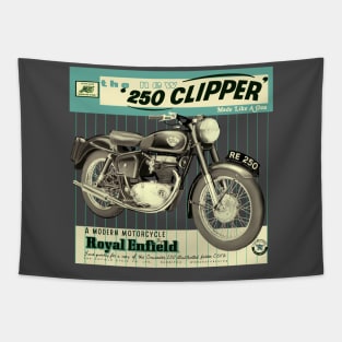 Vintage Royal Enfield 250 cc Clipper Motorcycle by MotorManiac Tapestry