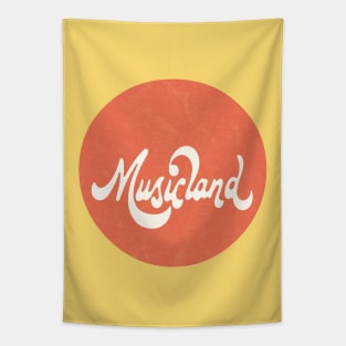 Retro 70s Style Musicland Mall Record Store Tapestry