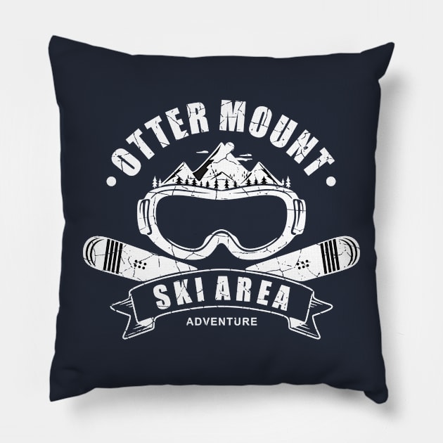 Otter Mountain COLORADO Pillow by Niceartshop