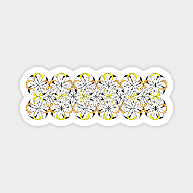 abstract floral design - long Magnet by Feathered Finds