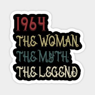 Vintage Retro 1964 Legend Gift 56th Birthday Womens Magnet