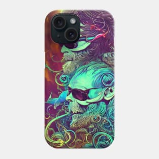 2 psychedelic guys at a rave Phone Case