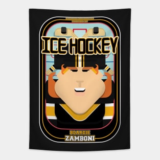 Ice Hockey Black and Yellow - Boardie Zamboni - Jacqui version Tapestry