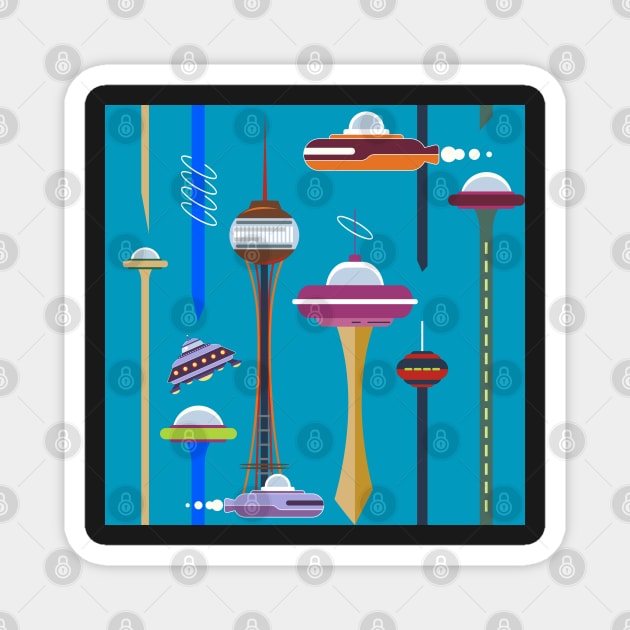 City in Orbit Magnet by implexity