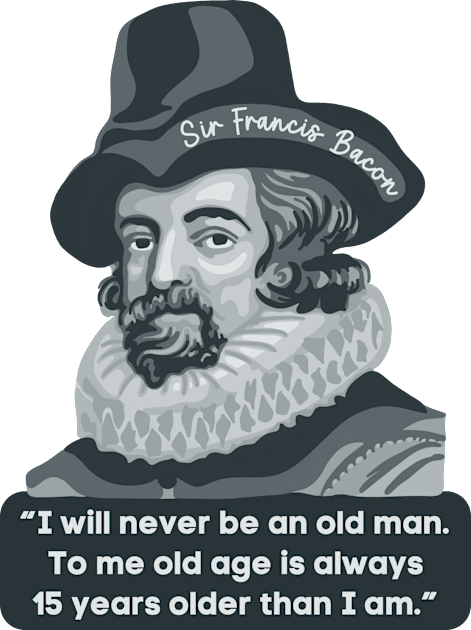 Francis Bacon Portrait and Quote Kids T-Shirt by Slightly Unhinged